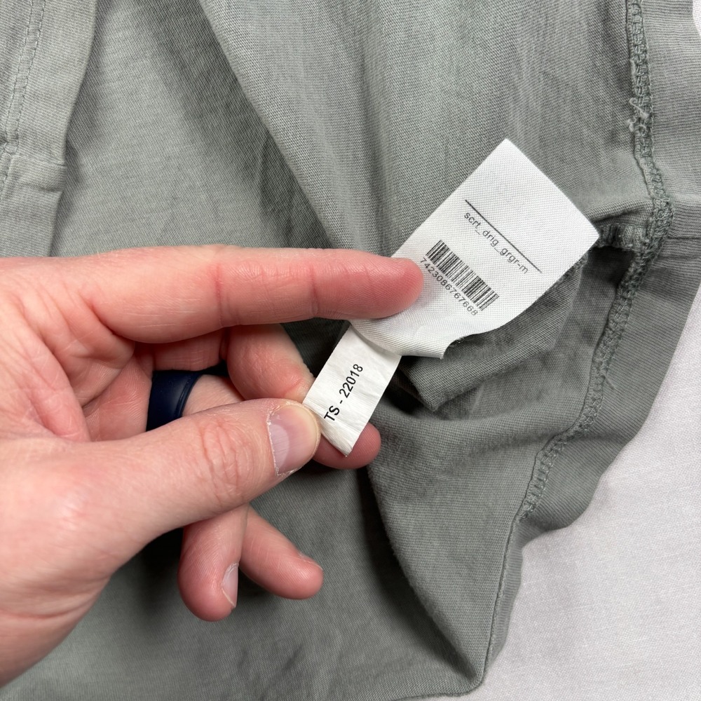 Mott & Bow Shirt Mens Medium Gray Green Crew Neck Short Sleeve Tee Huckberry - Picture 6 of 8